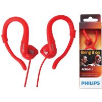 Philips SHQ1250TRD Sweat resistant headphones, Red