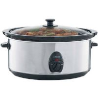 PROCHEF PC710 7-Quart Oval Slow Cooker, Stainless Steel