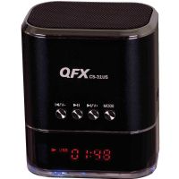 QFX Portable Speaker with USB/Micro SD & FM Radio, Black
