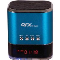 QFX Portable Speaker with USB/Micro SD & FM Radio, Blue