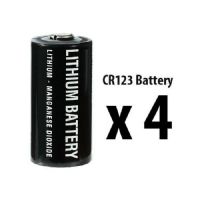 RadioPopper 890147 CR123A Battery - 4 Pack