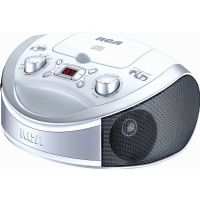 RCA AM/FM/CD Player Boombox, White