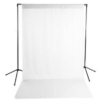 Savage 01-59 White Wrinkle-Resistant Background with Optional Stand