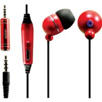 Sentry HM204 Earbuds with Mic, Red