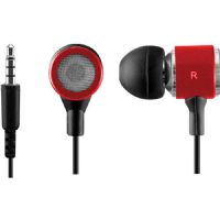 Sentry HO494 Metal Stereo Earbuds, Red