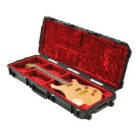 SBK, Waterproof Open Cavity Electric Guitar Case w/Wheels