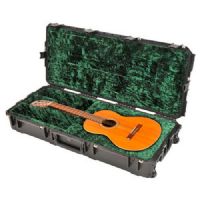 SBK, Waterproof Injection Molded Classical Guitar Case w/ Wheels