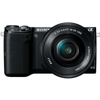 Sony 16MP Interchangeable Lens Digital Camera with SELP1650 Lens, Black