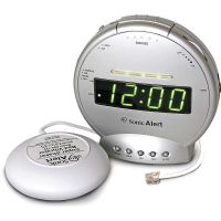Sonic Alert Digital Sonic Boom Loud Vibrating Alarm Clock with Telephone Signaler
