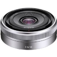 Sony E-Mount SEL16F28 16mm f/2.8 Wide-Angle Alpha E-Mount Lens (Silver)