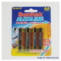 TRISONIC 1.5V Alkaline Super capacity AA Batteries x 4 Pack
