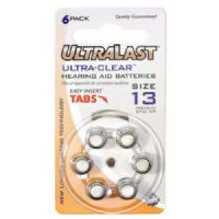 Ultralast UL13HA Size 13 1.4V 6 Pack Hearing Aid Battery