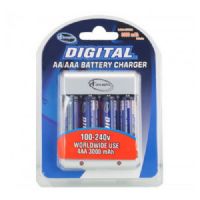 Overnight Battery Charger w/4aa Batt for Digital Cameras