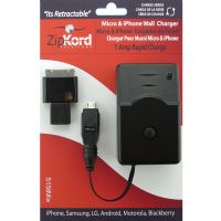 Zipkord Micro / iPhone Retractable Wall Charger