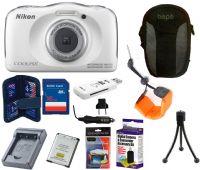 Coolpix S33 White 16GB Camera Kit