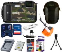 Nikon AW130 Waterproof Camo 16GB Camera Kit